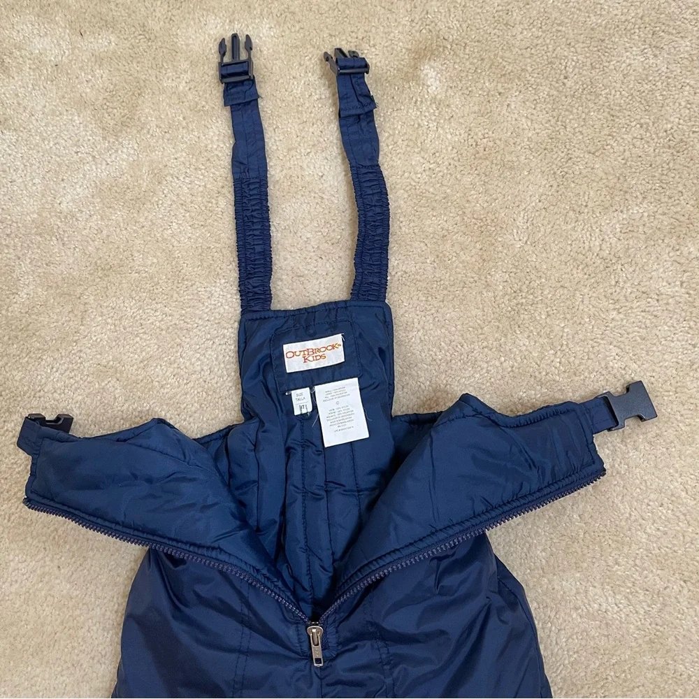 Outbrook Unisex Kids Navy Blue 1 Pc. Waterproof Bib Overalls Snowsuit - Size 3T